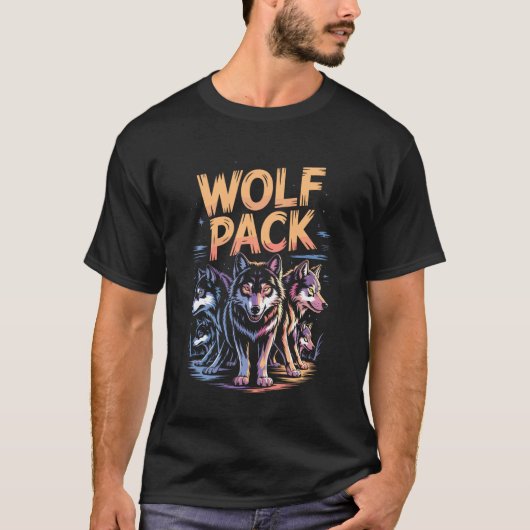 Kühnes Wolfspack Heulende Pfote T-Shirt (Vorderseite)