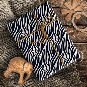 Kühnes Zebrafell-Muster Schwarz & Weiß ID1151 Geschenkpapier