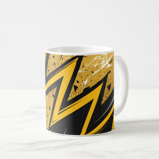 Kühnes Zickzack-Abstraktdesign Kaffeetasse