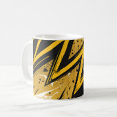 Kühnes Zickzack-Abstraktdesign Kaffeetasse (Vorderseite Links)