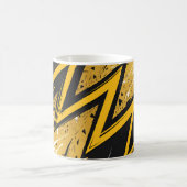 Kühnes Zickzack-Abstraktdesign Kaffeetasse (Mittel)
