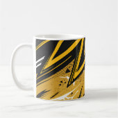 Kühnes Zickzack-Abstraktdesign Kaffeetasse (Links)