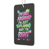 Kühnes Zitat Neon Graffiti Design Autolufterfrischer (Links)