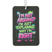 Kühnes Zitat Neon Graffiti Design Autolufterfrischer (Rückseite)