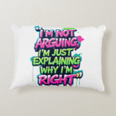 Kühnes Zitat Neon Graffiti Design Dekokissen (Rückseite)