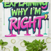 Kühnes Zitat Neon Graffiti Design Geschirrtuch (Gefaltet)
