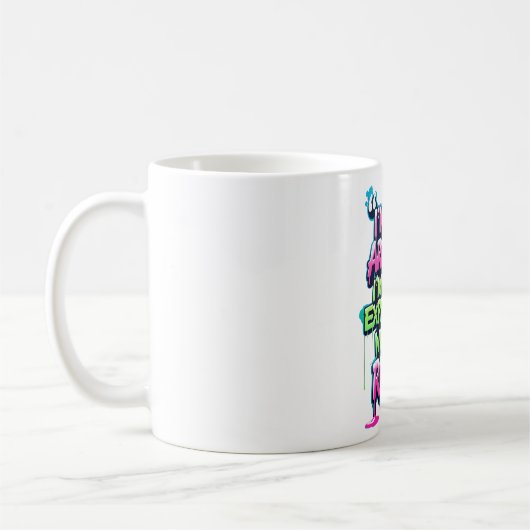 Kühnes Zitat Neon Graffiti Design Kaffeetasse (Links)