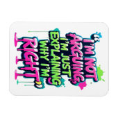 Kühnes Zitat Neon Graffiti Design Magnet (Horizontal)