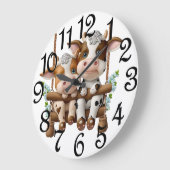 Kuhpaar Große Wanduhr (Winkel)