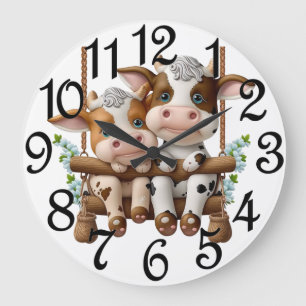 Kuhpaar Große Wanduhr