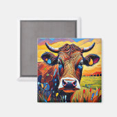 Kuhportrait 1 magnet (Vorderseite/Rückseite)