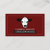 Kuhportrait, Cheesemonger Visitenkarte (Vorderseite)