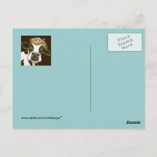 Kuhpostkarte Postkarte (Rückseite)