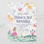 Kuhprinzessin zum Geburtstag Einladung (Vorne/Hinten)