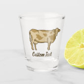 Kuhprofil Schiebeglas Schnapsglas (Vorderseite)