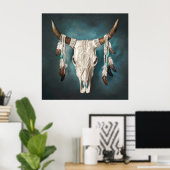 Kuhschädel 1 poster (Heimbüro)