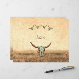 Kuhschädel Brauner Western Rustikaler Stil