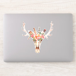 Kuhschädel Country Hütte Laptop Cutout Vinyl Aufkleber