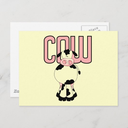 Kuhschürzen und -geschenke postkarte (Vorne/Hinten)