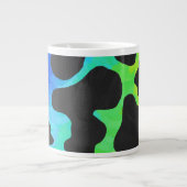 Kuhschwarz und Regenbogen Geschenke Jumbo-Tasse (Vorderseite)