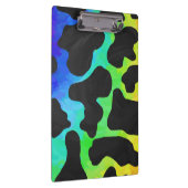 Kuhschwarz und Regenbogen Geschenke Klemmbrett (Rechts)