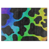 Kuhschwarz und Regenbogen Geschenke Schneidebrett (Vorderseite)