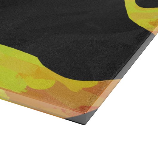 Kuhschwarz und Regenbogen Geschenke Schneidebrett (Ecke)