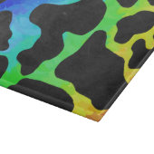 Kuhschwarz und Regenbogen Geschenke Schneidebrett (Ecke)