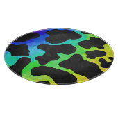 Kuhschwarz und Regenbogen Geschenke Schneidebrett (Ecke)