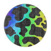 Kuhschwarz und Regenbogen Geschenke Schneidebrett (Vorderseite)