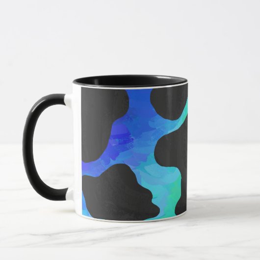 Kuhschwarz und Regenbogen Geschenke Tasse (Links)