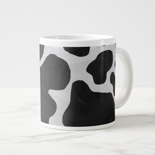 Kuhschwarz und Weiß Jumbo-Tasse (Vorderseite Rechts)