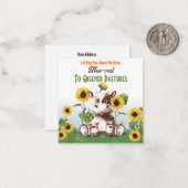 Kuhsonnenblume Änderung der Anschrift Mitteilungskarte (Vorderseite/Rückseite Beispiel)