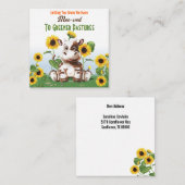 Kuhsonnenblume Änderung der Anschrift Mitteilungskarte (Vorne/Hinten)