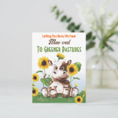 Kuhsonnenblume Änderung der Anschrift Postkarte (Stehend Vorderseite)