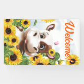 Kuhsonnenblumenfarm Willkommen Banner (Horizontal)