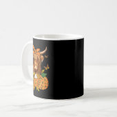 Kuhstall und Blätter Pumpkins Herbst Erntedank Kaffeetasse (Vorderseite Links)