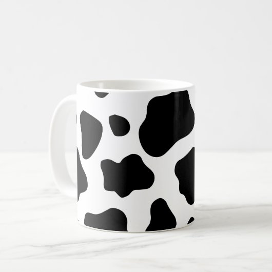 Kuhstumpf Muster Kühe Tierdruck Kaffeetasse (Vorderseite Links)