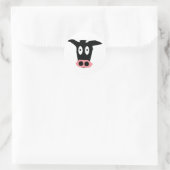 Kuhsymbol Runder Aufkleber (Tasche)