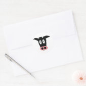 Kuhsymbol Runder Aufkleber (Umschlag)