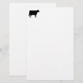 Kuhsymbol - Schwarz auf Weiß Briefpapier (Vorne/Hinten)