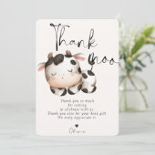 Kuhthema Geburtstag Dankeskarte (Stehend Vorderseite)