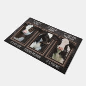 Kuhtür matt, Bauernhaus-Dekoration Fußmatte (Schrägansicht)