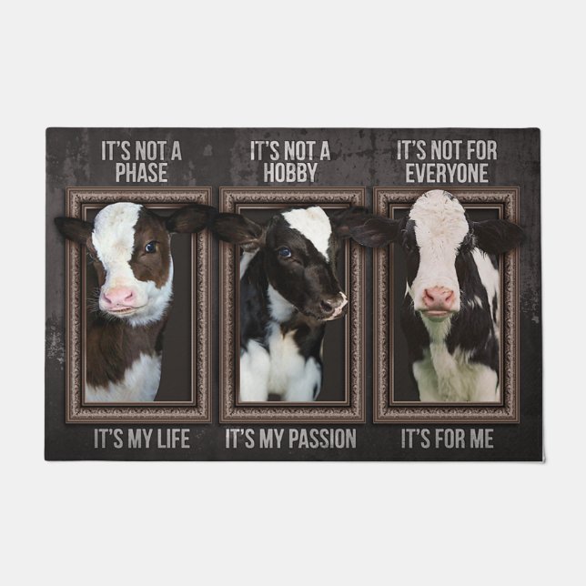 Kuhtür matt, Bauernhaus-Dekoration Fußmatte (Vorderseite)