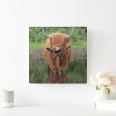 Kuhuhr Quadratische Wanduhr (Zuhause)