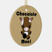 Kuhverzierung Schokoladen-MOO Kawaii Keramik Ornament (Rechts)
