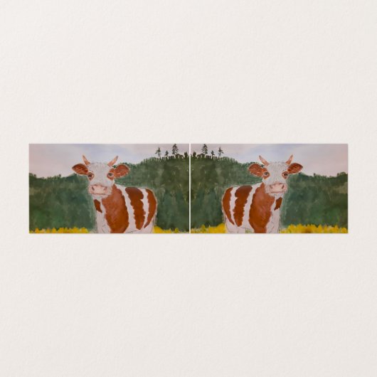 Kuhwasserfarbe zeichnend (Außenseite Aufgefaltet)