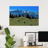 Kuhweide in den Alpen Poster (Heimbüro)