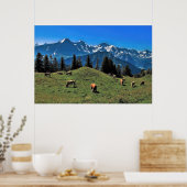 Kuhweide in den Alpen Poster (Küche)