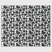 Kuhweide schwarz-weiß geschenkpapier (Flach)